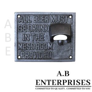 Square Shape Bottle Opener – Cast Iron Geometric Bar Tool by A.B. Enterprises