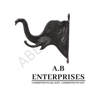 Handcrafted cast iron shelf bracket by A.B. Enterprises – strong and decorative wall support for homes, offices, and interiors.