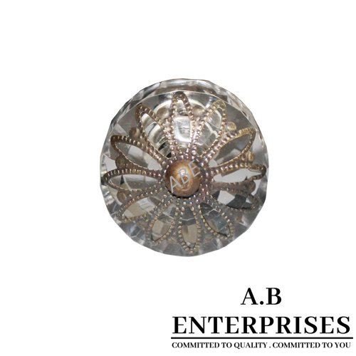 Vintage Glass Cabinet Knob by A.B. Enterprises India