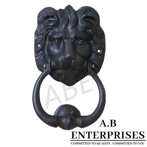 Cast Iron Decorative Lion Face Door Knocker by A.B. Enterprises India