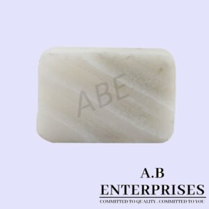 Marble Stone Cabinet Knob in white square pattern by A.B. Enterprises India