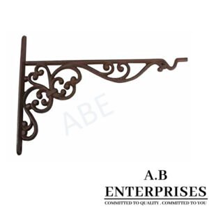 Handcrafted decorative plant hanger AB-PH-01 – Cast Iron with Black P.C. finish by A.B. Enterprises
