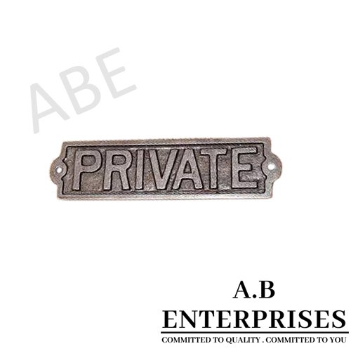 Handcrafted cast iron wall plaque AB-WP-13 with natural iron patina finish by A.B. Enterprises, India – durable and decorative design.