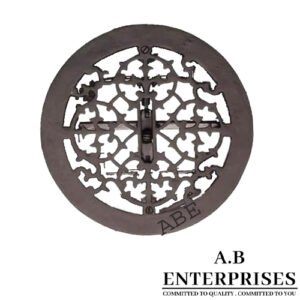 Cast iron air vent by A.B. Enterprises, Model AB-WR-05 in Black P.C. finish – durable and decorative vent cover for homes and interiors.