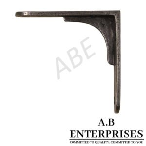 Handcrafted cast iron shelf bracket by A.B. Enterprises – strong and decorative wall support for homes, offices, and interiors.