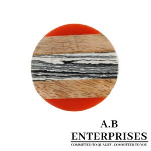 Wooden Cabinet Knob with tricolor design by A.B. Enterprises India
