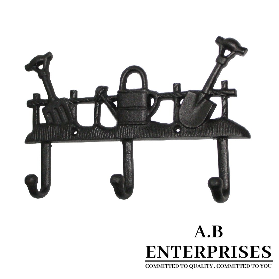 Cast Iron Lock Hook – Antique Decorative Wall Hook by A.B. Enterprises