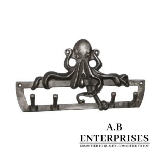 Cast Iron Octopus Hook – Nautical Decorative Wall Hook by A.B. Enterprises