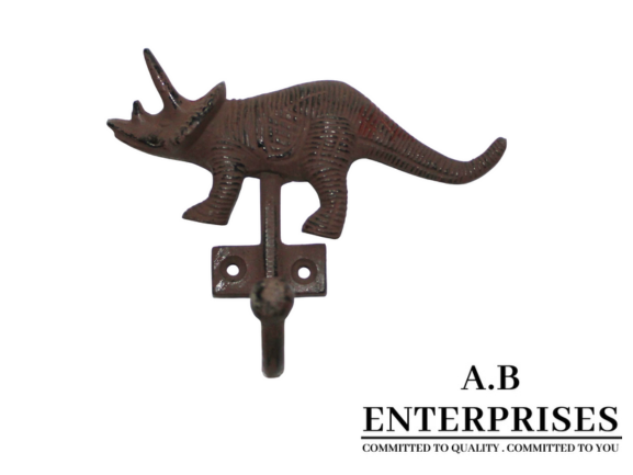 Cast Iron Rhino Hook – Decorative Wall Hook by A.B. Enterprises